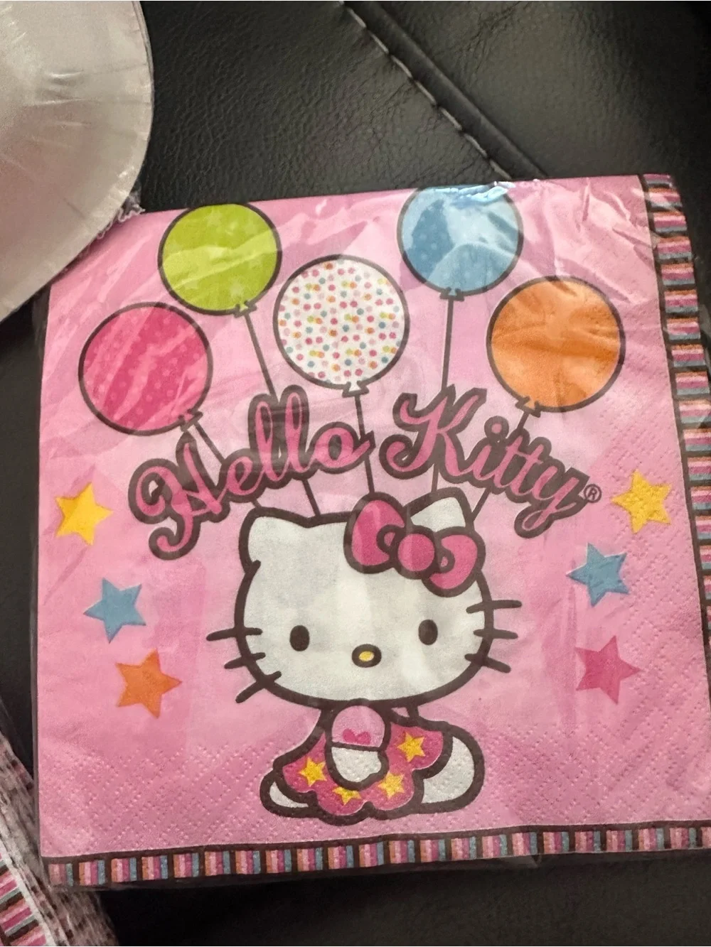 Hello Kitty Pink Balloon Party Plates & Napkins Set